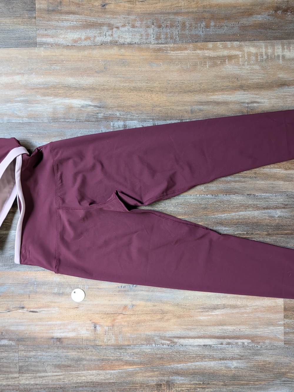 Posie Active Burgundy Pink 2-Piece Sports Bra & Leggings Set XS NWT - Picture 6 of 6